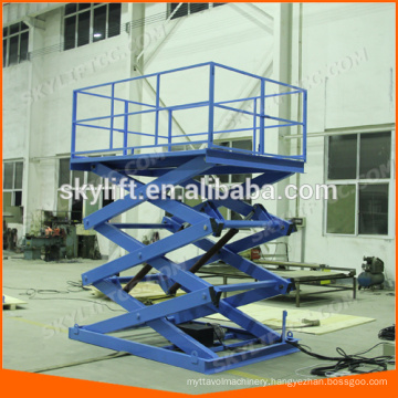 warehouse cargo loading scissor lift